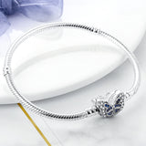 Bracelet Original 925 Sterling Silver Charm Bracelet 17-20CM Love Heart Pave Zirconia Bracelet for Women DIY Charm Jewelry Gifts