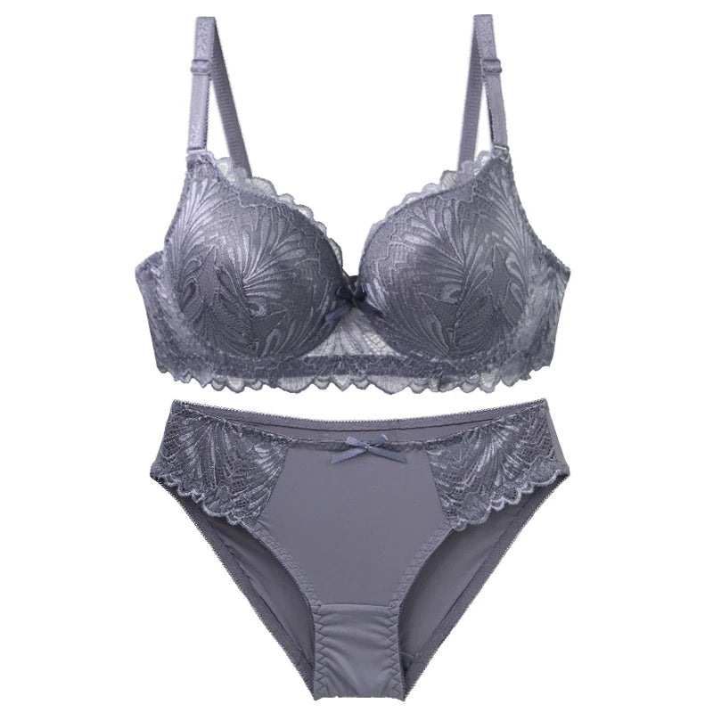 DaiNaFang Push Up Bras Set For Women Breathable Lift 34/75 36/80 38/85 40/90 42/95 BC Cup Underwear Bow Lingerie