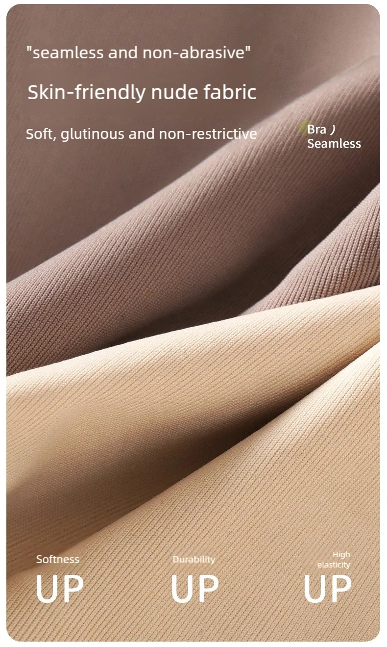Women's bra, seamless underwear, large breasts, small breasts, gathering, thin semi-fixed cup, beautiful back bra, sexy