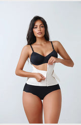 New Adjustable Waist Trainer for Women Double Belts Neoprene Corset with Zipper Workout Cincher for Tummy Control & Back Support