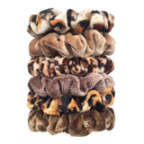24/50/6pcs Scrunchies Women Velvet accessoires for boutique Cute Leopard High Quality Elastic Headwear Ponytail Hair Tie