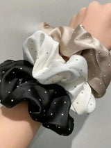 3 Pcs Crystal Dot Scrunchies Hair Rings Fashion Hair Accessories for Women Girls Party Ponytail Holder Hair Accessories