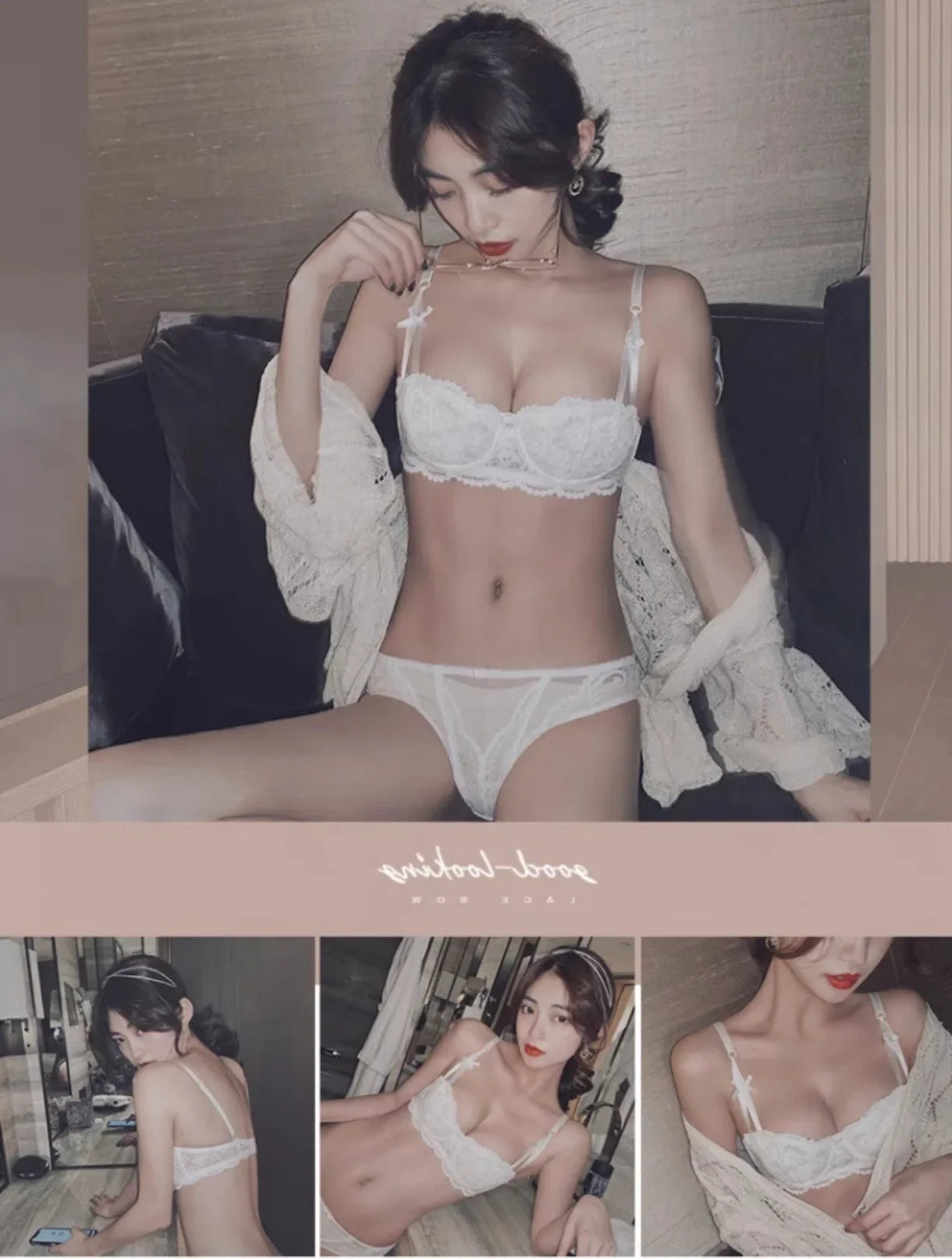 Women Bras Sexy Lace Half Cup Push Up French Style Lingerie Soft Deep V Top Breathable Back Closure Thin Bralette Ropa Mujer