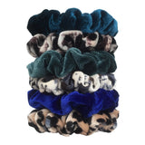 24/50/6pcs Scrunchies Women Velvet accessoires for boutique Cute Leopard High Quality Elastic Headwear Ponytail Hair Tie