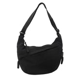 Trendy Women's Soft Cloth Shoulder Bag Solid Color Student Casual Style Big Handbags Crossbody Bags for Women Shoulder Hobos Bag