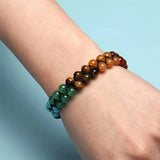 Top Plaza 7 Chakra Treatment Crystal Bracelet Yoga Stone Adjustable Beads Bracelet Meditation Relaxation Anxiety for Women