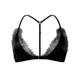 Birdtree 93% Silk 7% Spandex Women Lace Bra,Wireless Pitted Triangle Cup Front Closure Bralette,2026 New Underwear A61403JF