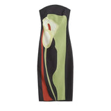 Sexy Strapless Backless Printed Long Dress Women Fashion Sleeveless Off Shoulder Vestidos 2024 Summer Lady Party Evening Robes