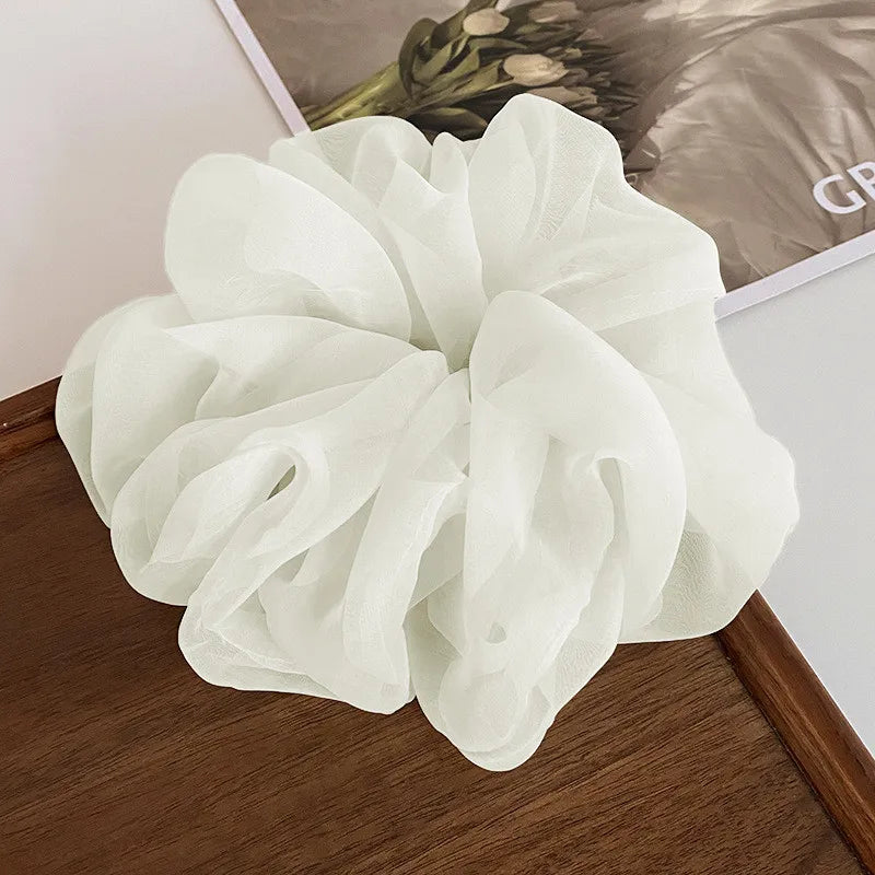 Large Mesh Hair Rope for Women Simple and Fashiona  Does Not Hurt The Hair Hair Rope Cute Girl High Ponytail Scrunchie