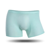 Men's 3D ice silk inner pants with seamless and ultra-thin design for the crotch, flat-leg style, breathable summer shorts