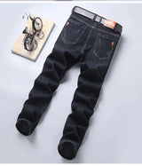 Men Fashion Straight Jeans Men 2026 New Stretch Slim Fit Pants Comfortable Soft Business Denim Trousers Male Brand Clothing