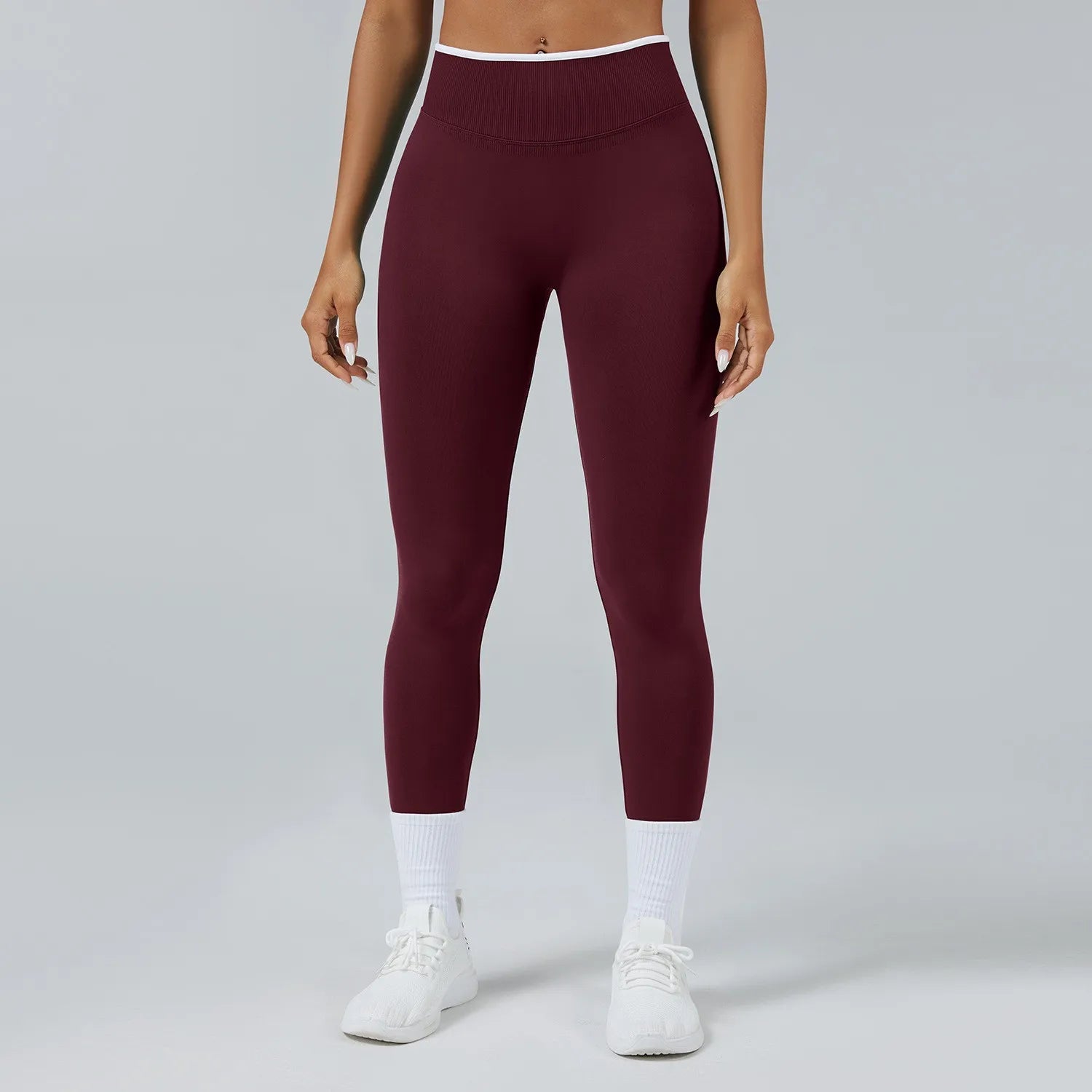 Women's Middle Waist Seamless Yoga Leggings Push-Up Sport Fitness Running Pants Hip Lift High Elastic Gym Leggings Sport Legging