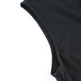 Harajuku Solid Jumpsuit Women Sleeveless Bodycon Sexy Black Body Tops Fashion Streetwear Vintage Y2k Gothic Bodysuits Clothing
