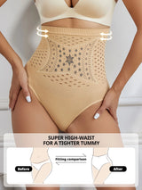 Seamless Restoration Shaper Brief Women Tummy Control Shapewear Hollow Out Fat Burning Slimming High Waist Underwear Panties