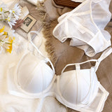 Hot Sale Women Lace Underwear Sexy Hollow Push Up Bra Set Classic Bandage Lingerie Fashion Fluorescent Plus Size C D Brassiere