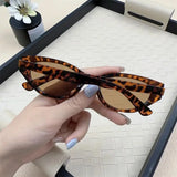 Minimalist Oval Cat-eye Glasses Women's Fashion Outdoor Folding Sunglasses Sun Shading UV Sunscreen Glasses Stylish Accessory