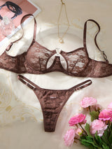 Elegant Design Bra And Panties Set with Unique Heart Buckle Comfortable Fashion Underwear Suitable for All Occasions