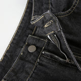 Weekeep Floral Embroidery Jeans Vintage 2000s Low Rise Flared Jeans Women Retro y2k Baggy Denim Pants High Street Basic Trousers