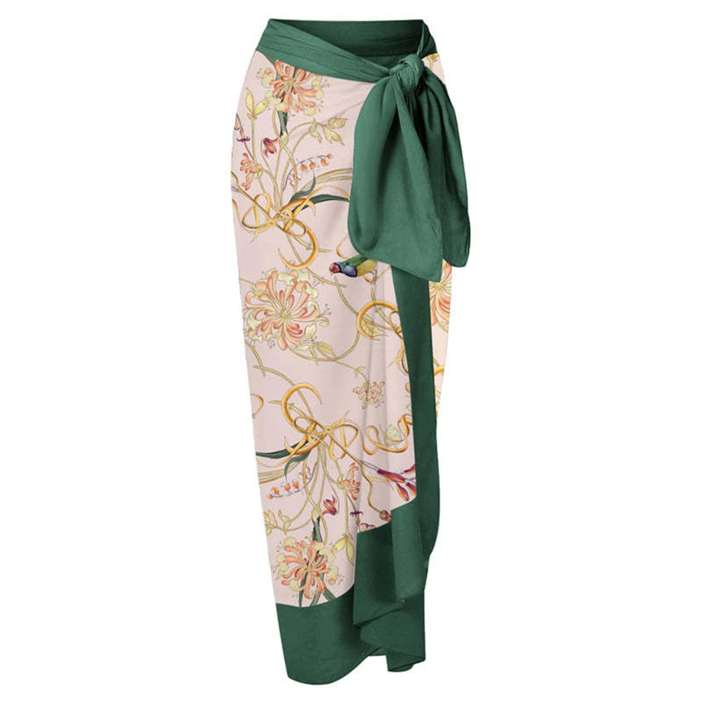 2026 New Sexy Print Retro Swimwear Beach Dress Cover Up Long Skirts Skirt Party Outfits Swimsuit Beachwear