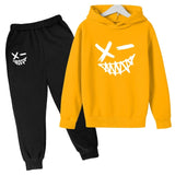 Evil Smile Printed 2024 Baby Summer Clothes for Children From 1 to 12 Years Kids Clothes Boys Child Sets Suit for Girls Boy Set