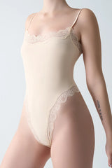 Summer Hot Girl Lace Edge Shoulder Strap Adjustable Jumpsuit Tight Fitting Vest Bodysuits Women's Sports Yoga Shapewear Camisole