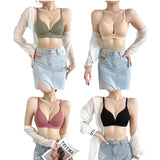 Japanese Style Seamless Push-Up Bra Comfort Wireless Underwear Women's Deep V Neck Bralette 3/4 Cup Daily Comfort Lingerie S-XL