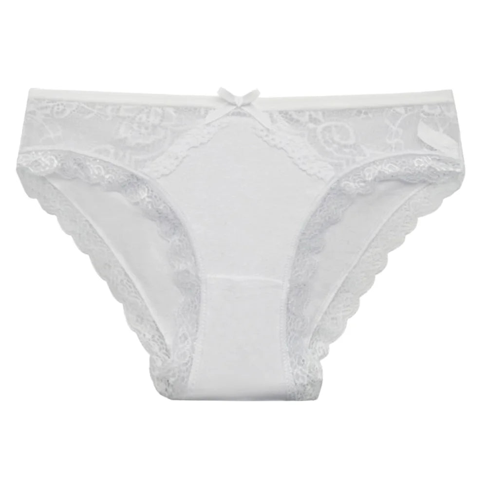 5 PCS/SET New Arrival Low Rise Ladies Sexy Lace Panty Underpants Panties For Women Lingerie Cotton Briefs