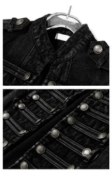 Streetwear Casual Loose Button Split Short Denim Jacket Women Fashion Spring Autumn 2026 Stand Collar Long Sleeve Jean Jacket