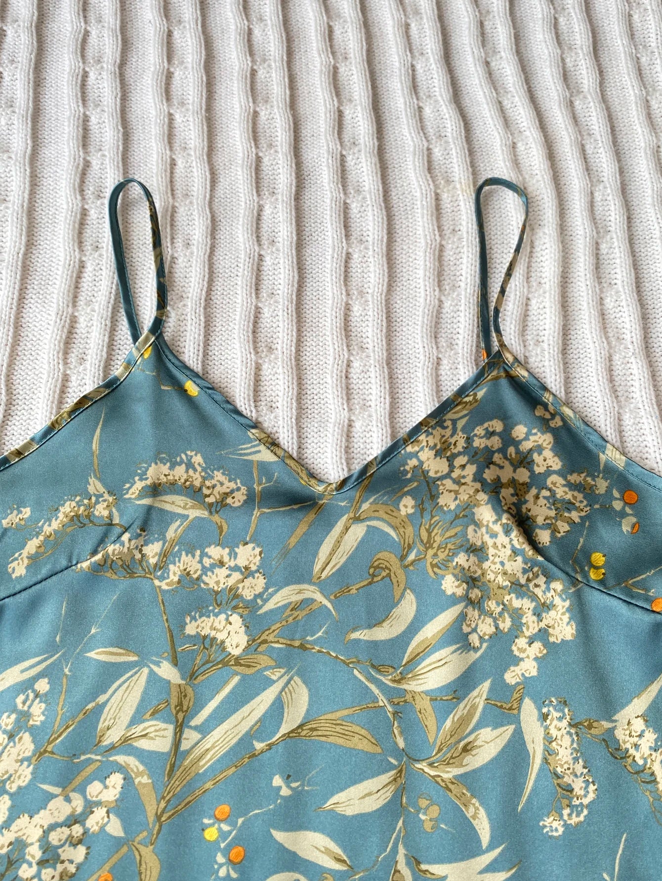 Elegant Floral Print Cami Tops Ruffle Hem Shorts Pajama Set  Women's Sleepwear Loungewear