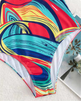 Vigoashely 2026 Sexy Print Strapped Swimwear Women Push UP One Piece Swimsuit Monokini Backless Hollow Summer Bathing Suit