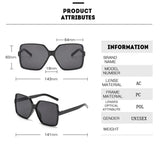 Brand Designer Fashion Oversized Sunglasses Women Plastic Female Big Frame Gradient Sun Glasses UV400 gafas de sol mujer
