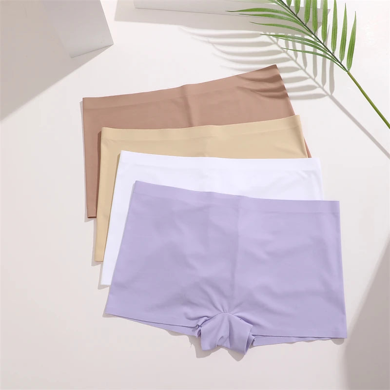 1Pc Women's Seamless Panties Sports Boxers Underwear Female Solid Color Comfortable Briefs Cozy Lingerie Intimate Underpant S-XL