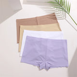 1Pc Women's Seamless Panties Sports Boxers Underwear Female Solid Color Comfortable Briefs Cozy Lingerie Intimate Underpant S-XL