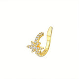 EVISPOL 1Pc Hot Sale Cute Metal Leaf Earcuff Clips On Earring for Women Fake Piercing Cartilage Earrings Ear Ring Without Hole