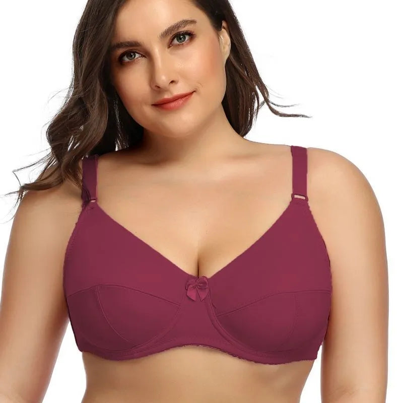 Beauwear Women Underwire Plus Size Bras Full Coverage Non Padded Brassiere Minimizer Underwear 36-52 D E F Color Black Nude BH