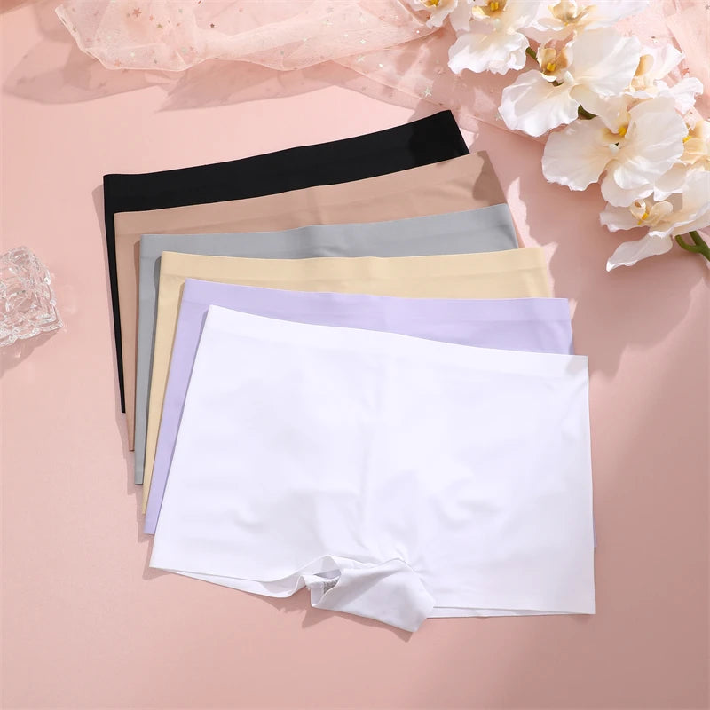 1Pc Women's Seamless Panties Sports Boxers Underwear Female Solid Color Comfortable Briefs Cozy Lingerie Intimate Underpant S-XL