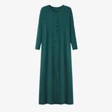 AS SS26 summer loose style button dress comfortable ribbing fabric dress o-neck lady clothes