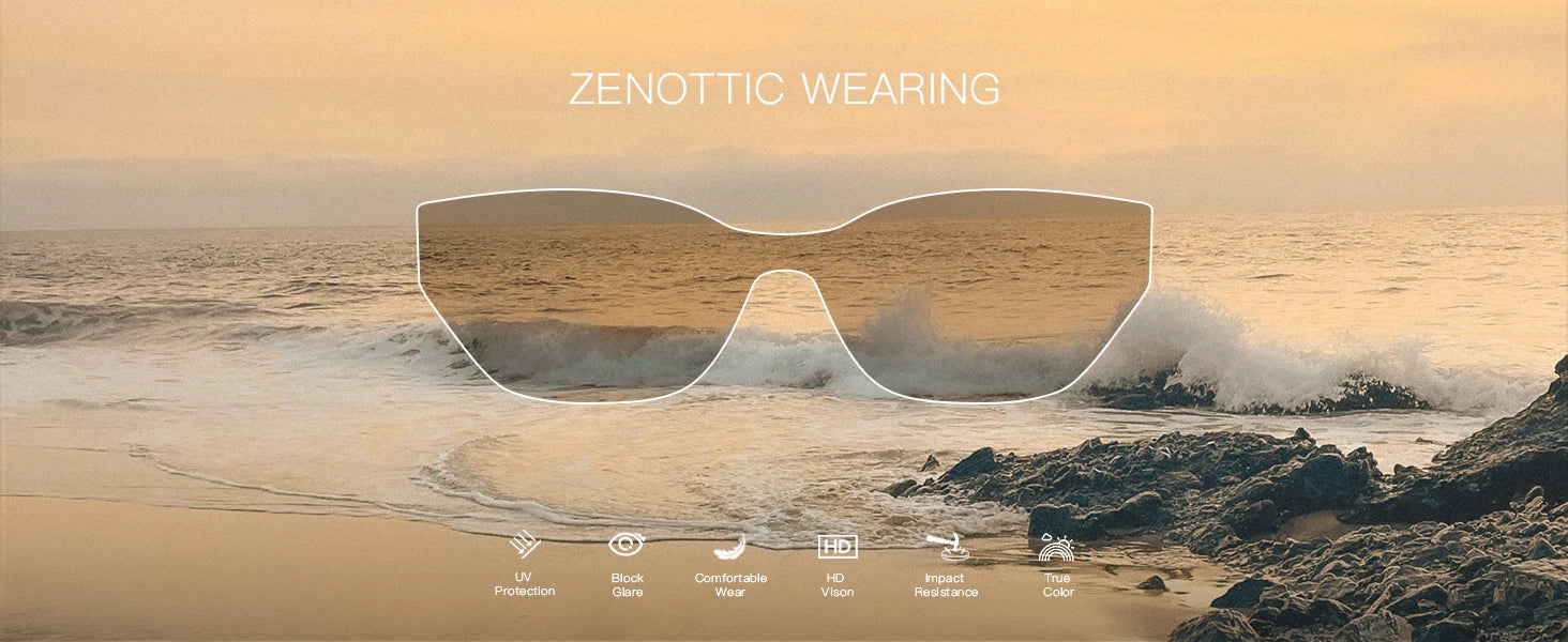 ZENOTTIC Cat Eye Narrow Retro Sunglasses for Women Polarized UV400 Sun Glasses for Small Face Trendy Shades