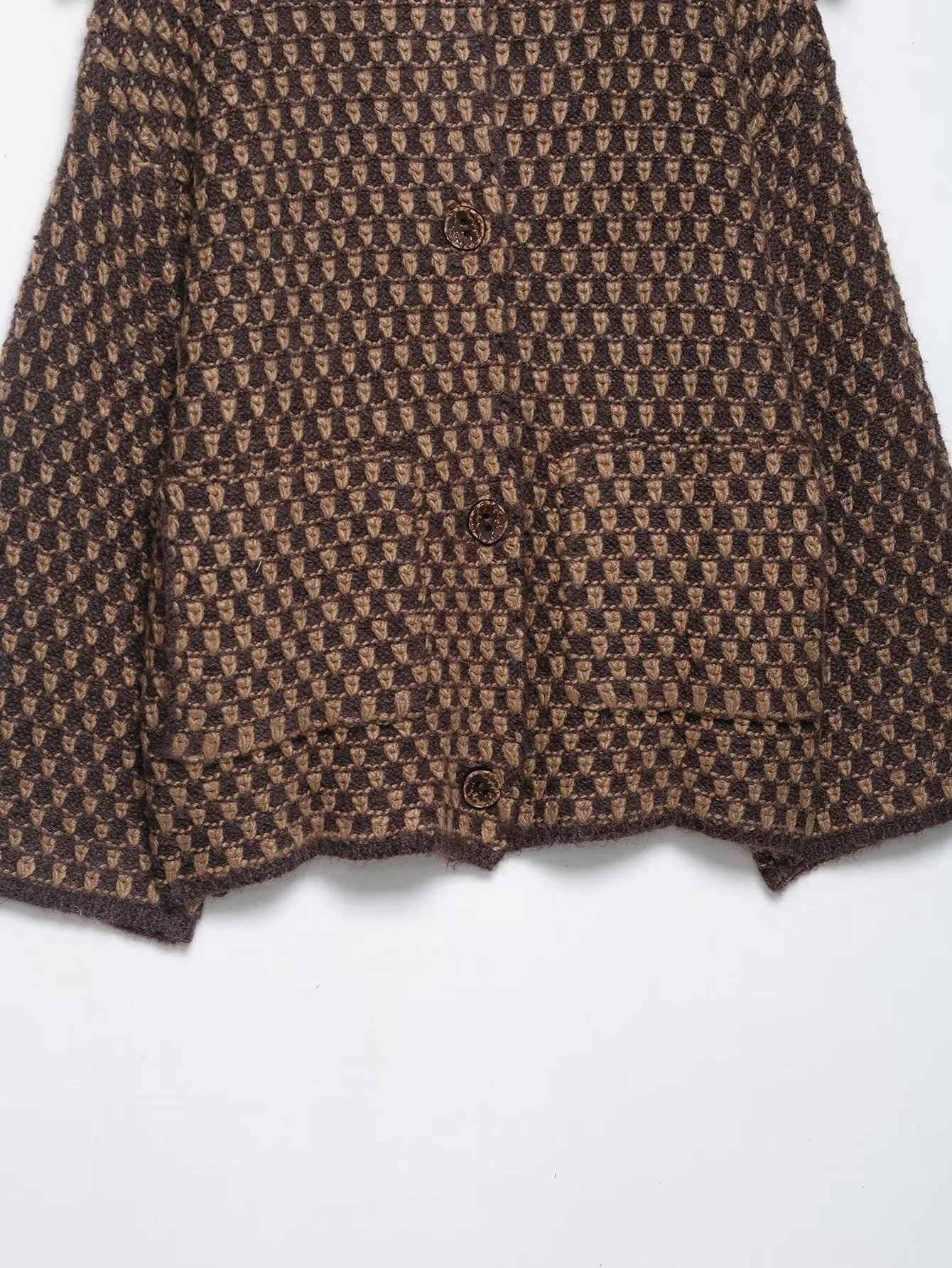 2026 New Autumn Brown Long Sleeve Knitted Cardigans Women Elegant Lapel Single Breasted Loose Sweater Coat Knitwear Korean Style