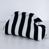 Women's Striped Beach Clutch Bag Versatile Small Woven Crochet Handbags Purses Knitting Dumpling Clutch Casual Bag