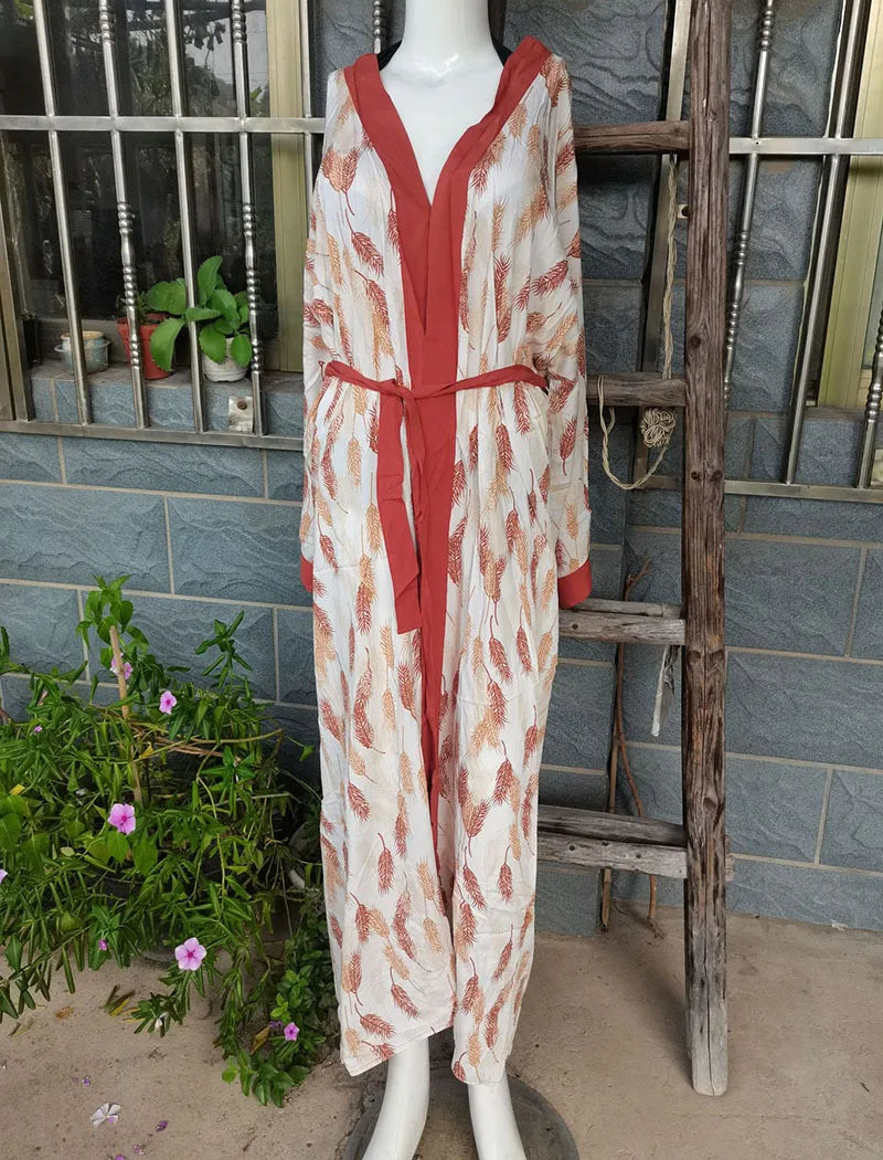 2026 Women Swimsuit Beach Cover Up Dress Sleeve Kaftan Beach Tunic Long Pareos Bikinis Cover Ups Summer Robe Plage Beachwear