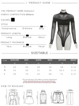 Weird Puss Coquette See Through Bodysuit Women Sexy Wild Mesh Hipster Patchwork Full Sleeve Midnight Stretch Street Clubwear