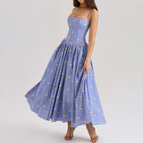Suninheart Summer Clothes for Women Midi Elegant Dress 2025 New Arrivals White Floral Print Holiday Dress