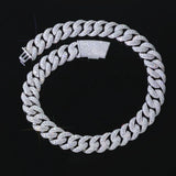 Fashion Custom 22mm Wide Rose Gold Necklace Hip-Hop Style Copper Zircon Iced Heavy Miami Jewelry Necklace For Men And Women