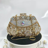 New Rhinestone Clutch Purse Women Elegant Wedding Party Bride Bag Prom Evening Handbag Sparkly Crystal Diamond Birthday Gift