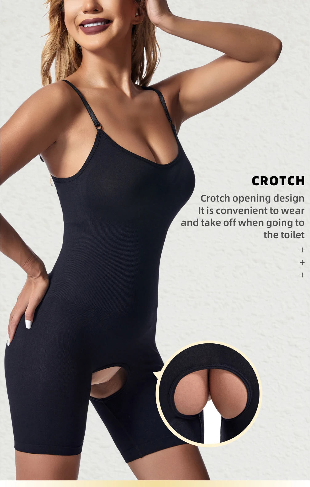Women Seamless Bodysuit Compression Open Crotch Shapewear Push Up Belly Tightening Corset Slimming Butt Lifter Full Body Shaper