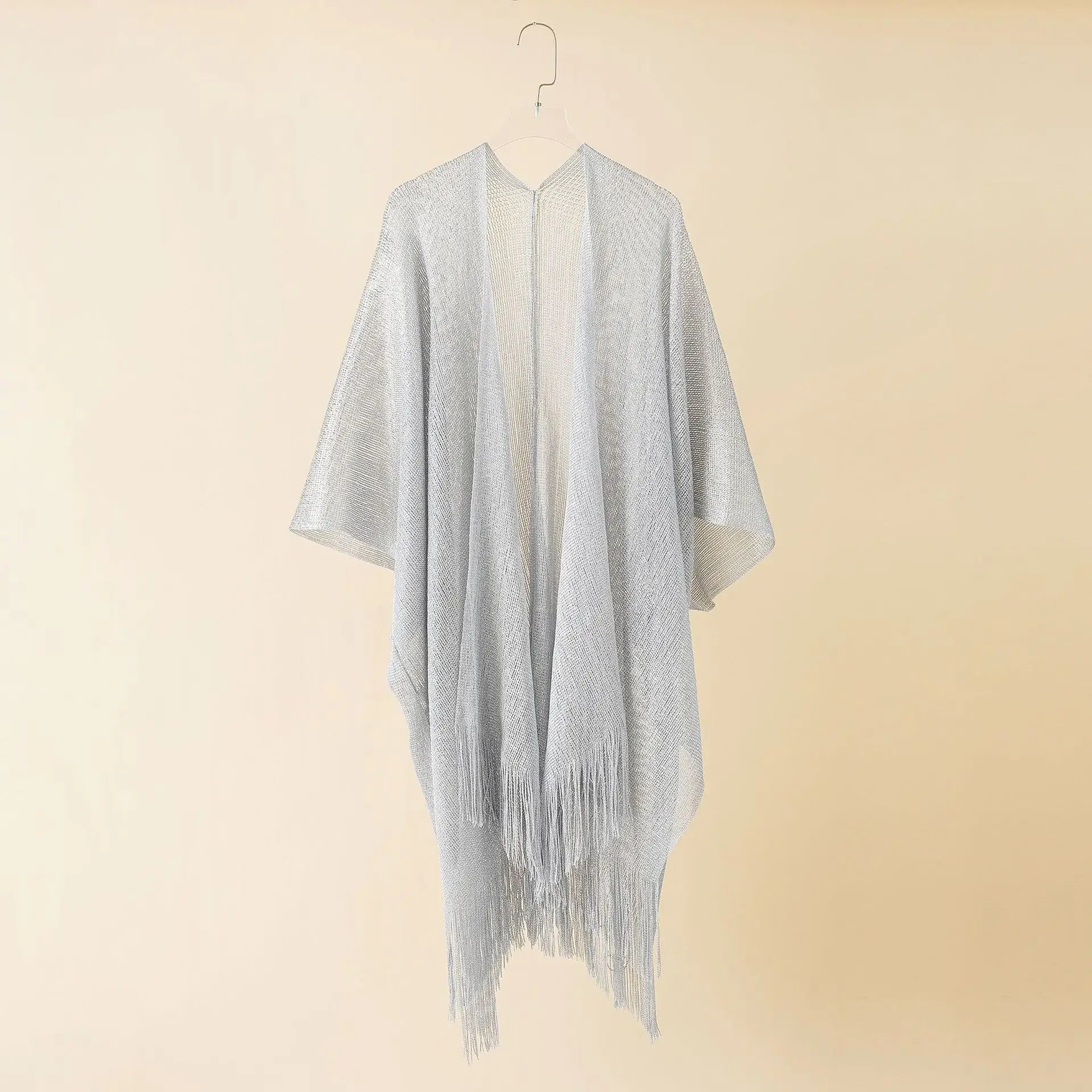 Swimsuit Cover-ups  Fashion Tassel Gold Bikini Beach Cover Up Sexy Beach Dress Tunics for Women Summer Wear See Through
