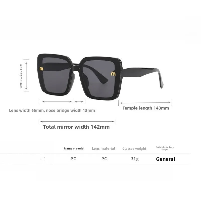 New Hot Sale Fashion Men's Rectangular Letter Design Retro Sun Glasses UV400 Brand Sunglasses Women's Square Classic Large Frame