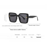 New Hot Sale Fashion Men's Rectangular Letter Design Retro Sun Glasses UV400 Brand Sunglasses Women's Square Classic Large Frame
