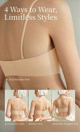 SUJIIN Summer Invisible Strapless Bras for Women Seamless Wireless Push Up Bra Lady Tube Top Supportive Bralettes Woman MX388